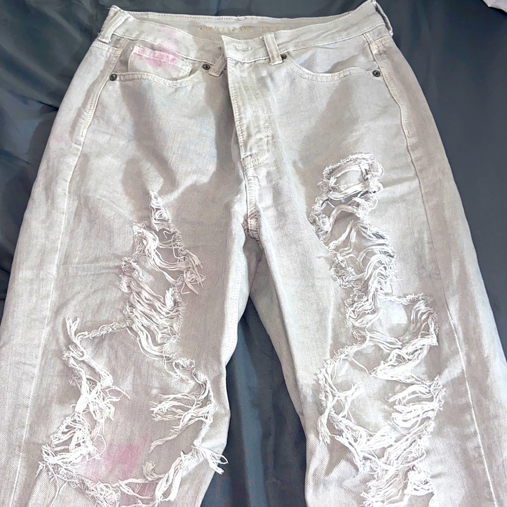 American Eagle Ripped Mom Jeans